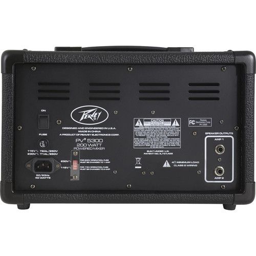  Peavey PV 5300 - Five Channel, 200 Watt Powered Mixer