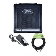Peavey KB 1 20W Keyboard Amp with Sustain Pedal and Knox Instrument Cable