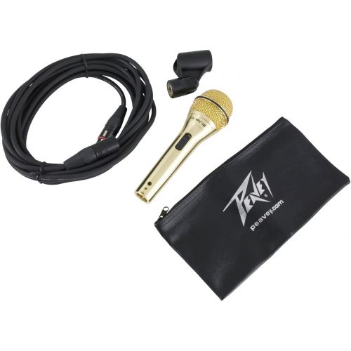  [아마존베스트]Peavey PVi 2 XLR Gold Cardioid Unidirectional Dynamic Vocal Microphone with XLR Cable