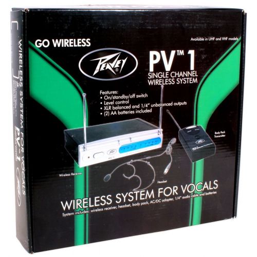  Peavey PV-1 V1 BHS 203.400MHZ VHF DJPAPro Wireless Mic Headset Microphone