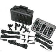 Peavey Drum Microphone Kit w5 Drum Mics Including XLR Cables, Clamps, and Carrying Case