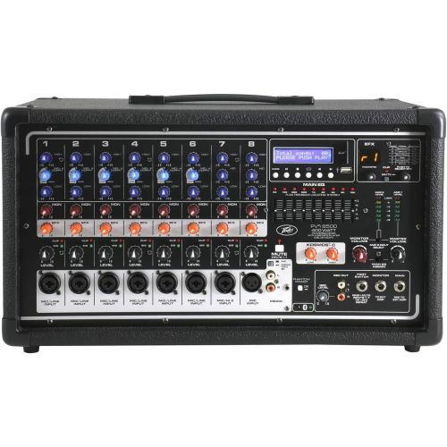  Peavey PVI8500 400-Watt 7-Channel Powered Mixer Item Number 03601860