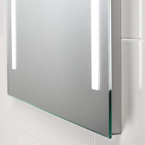  Pebble Grey - LED Bathroom Mirror LED Lighted Wall Mounted Vanity Mirror for Bathroom | Rectangle Frameless LED Bathroom Makeup Mirror (23.6 x 31.5 x 1.7)