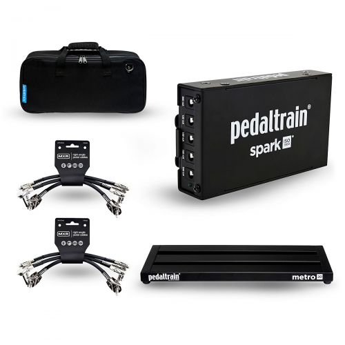  Pedaltrain Metro 20 Pedalboard Bundle with Spark Power Supply, Cables and Bag