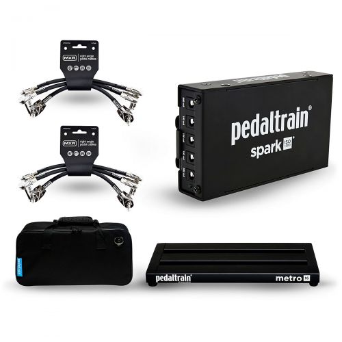  Pedaltrain Metro 16 Pedalboard Bundle with Spark Power Supply, Cables and Bag