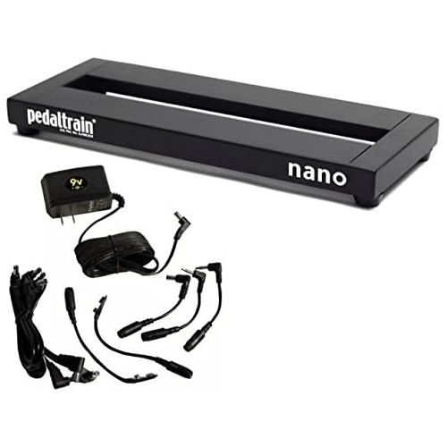  Pedaltrain Nano 14x5.5 Pedalboard w/Soft Case and Truetone 1 Spot 9v Adapter Combo Pack w/Daisy Chain and Cables