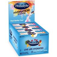 Pedialyte Electrolyte Powder Pedialyte Hydration Station Multipack, Electrolyte Hydration Drink, 0.6-oz Electrolyte Powder Packets, 80 Count, basic