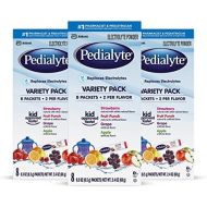 Pedialyte Electrolyte Powder, Variety Pack, Electrolyte Hydration Drink, 0.3 Oz Powder Packs, 24 Count