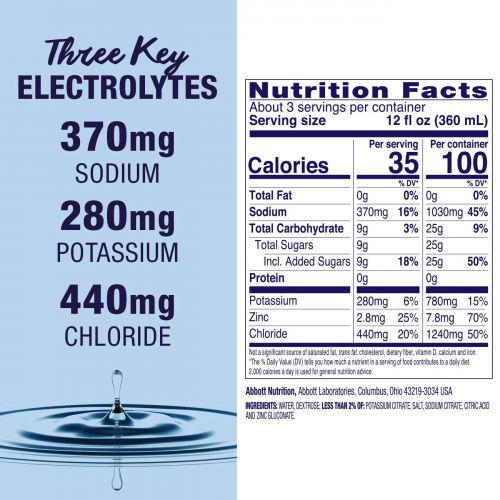  Pedialyte Liters Pedialyte Electrolyte Solution, Hydration Drink, Unflavored, 1 Liter, 8 Count