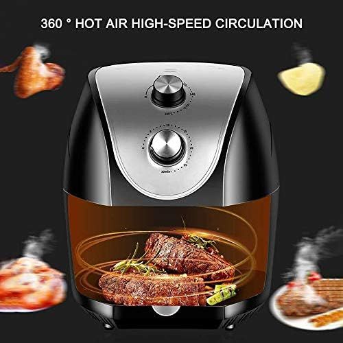  Pedkit Hot Air Fryer 1500 W 4.8 L, Electric Air Fryer without Oil for 4 5 People, Cooking Button Control Air Fryer with Double Pot, Non Stick Coating, Black (220 240 V)