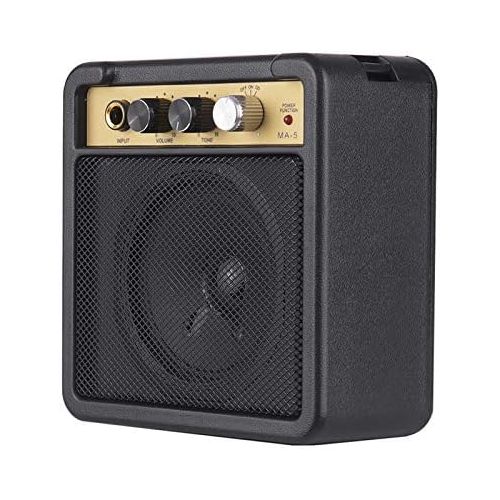  [아마존베스트]Godyluck Mini Guitar Amplifier Amp Speaker 5W with 6.35 mm Input 1/4 Inch Headphone Output Supports Volume Control Overdrive