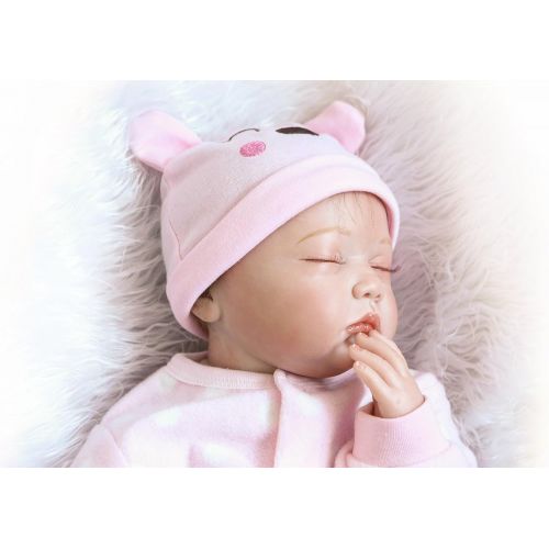  NPK Reborn Baby Dolls Girl 22 Soft Vinyl Silicone Baby Doll Realistic Lifelike Newboen Real Baby Reborn...