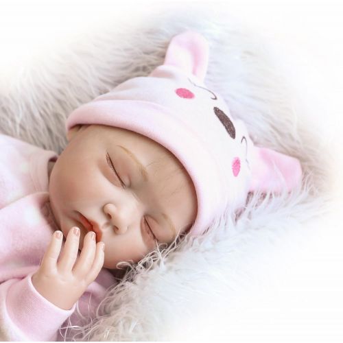  NPK Reborn Baby Dolls Girl 22 Soft Vinyl Silicone Baby Doll Realistic Lifelike Newboen Real Baby Reborn...