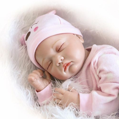  NPK Reborn Baby Dolls Girl 22 Soft Vinyl Silicone Baby Doll Realistic Lifelike Newboen Real Baby Reborn...