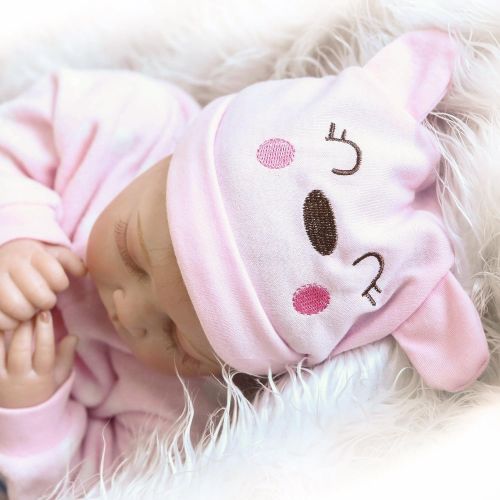  NPK Reborn Baby Dolls Girl 22 Soft Vinyl Silicone Baby Doll Realistic Lifelike Newboen Real Baby Reborn...