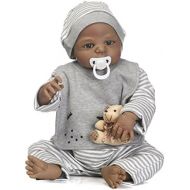 NPK African American Reborn Baby Dolls 22 inch Silicone Baby Dolls African American Full Body Vinyl Realistic...