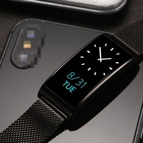  Pedometer pedometer, Fitness Tracker, Smart Bracelet, Bluetooth Sports Watch, Sleep Self-Timer, Waterproof Metal Steel Belt