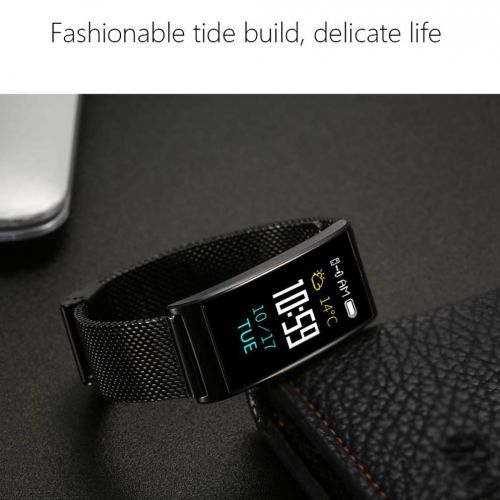  Pedometer pedometer, Fitness Tracker, Smart Bracelet, Bluetooth Sports Watch, Sleep Self-Timer, Waterproof Metal Steel Belt