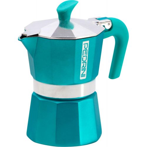  Pedrini: 1 Cup Espresso Coffee Pot, Tuerkis (Green/Blue)