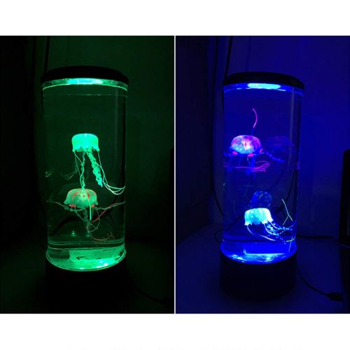  PeeNoke LED Fantasy Jellyfish Lamp Round with 7 Color Changing Light Effects Jelly Fish Tank Aquarium Mood Lamp for Home Decoration Magic lamp for Gift