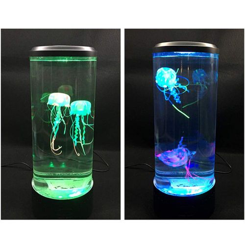  PeeNoke LED Fantasy Jellyfish Lamp Round with 7 Color Changing Light Effects Jelly Fish Tank Aquarium Mood Lamp for Home Decoration Magic lamp for Gift