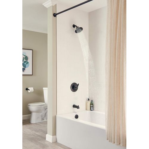  Peerless Claymore Single-Handle Tub and Shower Faucet Trim Kit with Single-Spray Shower Head, Oil-Rubbed Bronze PTT188790-OB (Valve Not Included)
