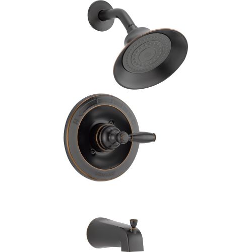  Peerless Claymore Single-Handle Tub and Shower Faucet Trim Kit with Single-Spray Shower Head, Oil-Rubbed Bronze PTT188790-OB (Valve Not Included)