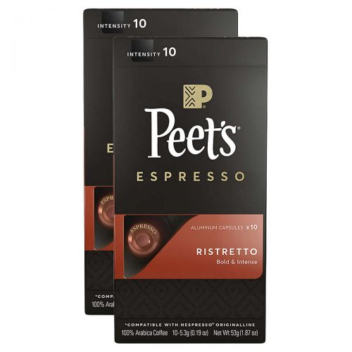  Peets Coffee Espresso Capsules Variety Pack 20 Each (80 Count) Compatible with Nespresso Original Brewers Single Cup Coffee Pods
