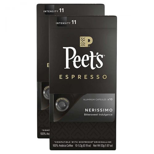  Peets Coffee Espresso Capsules Variety Pack 20 Each (80 Count) Compatible with Nespresso Original Brewers Single Cup Coffee Pods