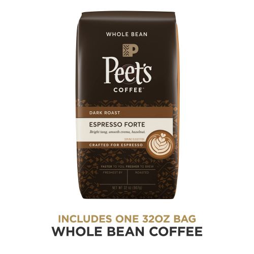  Peets Coffee, Espresso Forte - Dark Espresso Roast Whole Bean Coffee - 32 Ounce Bag
