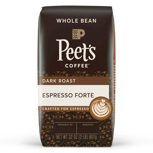  Peets Coffee, Espresso Forte - Dark Espresso Roast Whole Bean Coffee - 32 Ounce Bag