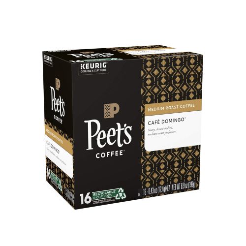  Peets Coffee Peet’s Coffee Cafe Domingo K-Cup Coffee Pods for Keurig Brewers, Medium Roast, 16 Pods