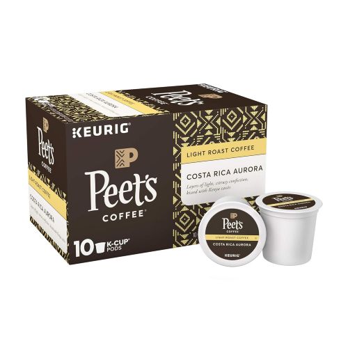  Peets Coffee, Costa Rica Aurora, Light Roast, K-Cup Pack (60 ct), Single Cup Coffee Pods, Bright, Clean, Smooth Blend of Costa...