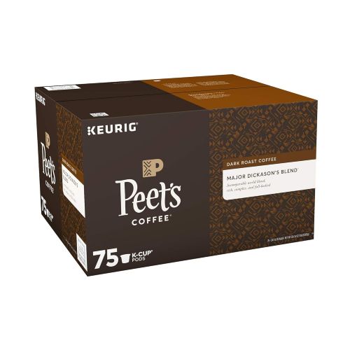  Peets Coffee Major Dickasons Blend Dark Roast Coffee K-Cup Coffee Pods (75 Count)