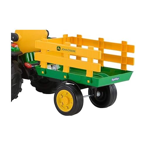 뻬그 Peg Perego John Deere Ground Force Tractor with Trailer 12 Volt Ride on