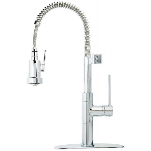  Pegasus LaToscana 78CR557PHD Elba Single Handle Pull-Out Spray Kitchen Faucet, Chrome Finish