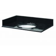 Pegasus 15888 25-Inch by 22-Inch Solid Granite Vanity Top, Midnight Black