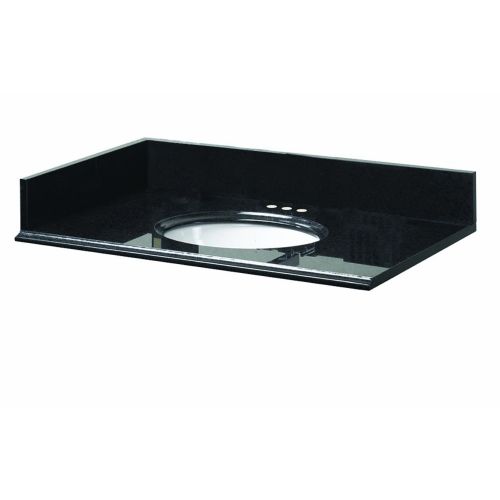  Pegasus 15888 25-Inch by 22-Inch Solid Granite Vanity Top, Midnight Black