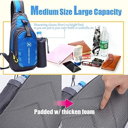  Peicees Chest Crossbody Sling Backpack Bag Travel Bike Gym Daypack for Women Men