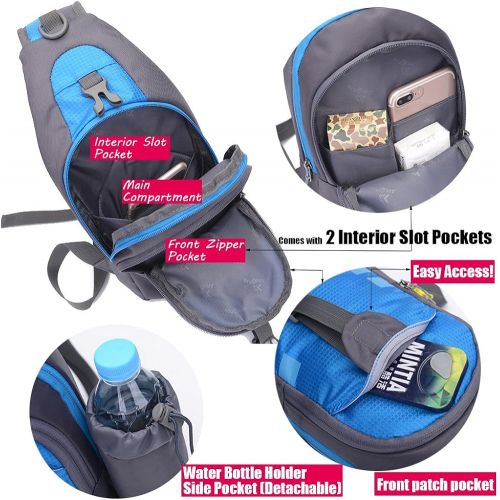  Peicees Chest Crossbody Sling Backpack Bag Travel Bike Gym Daypack for Women Men