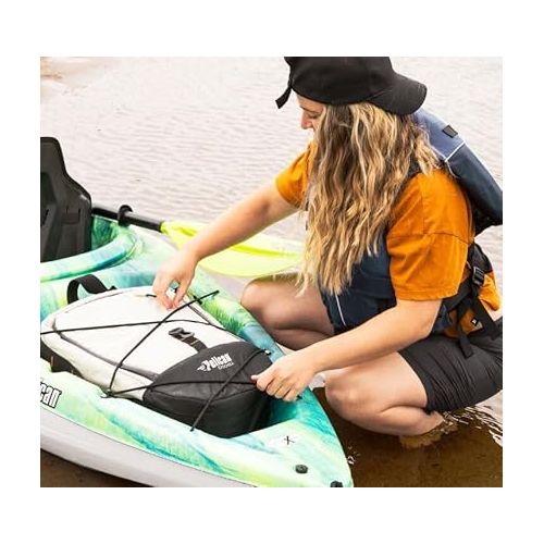  Pelican Argo 100X EXO - Premium Sit-in Recreational Kayak - Exo Cooler Bag Included - 10 ft - Blue Coral