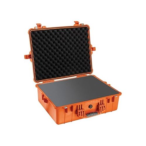  Pelican 1600 Camera Case With Foam (Orange)