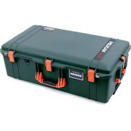 Pelican Color Case,Trekking Green 1615 Air case with Orange Handles & latches. Comes empty.