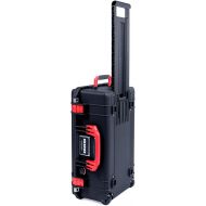 Pelican Color Case Black Pelican 1535 Air case with red Handles & latches. Comes Empty. Carry-on Size.