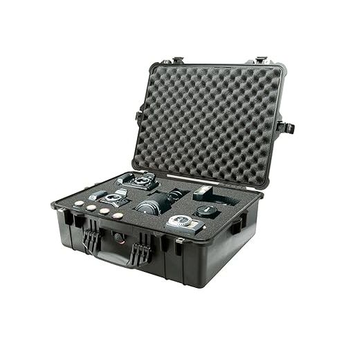  Pelican 1600 Camera Case With Foam (Silver)