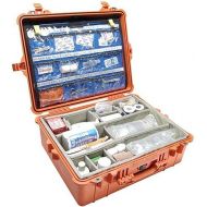 Pelican Products 1600-005-150 1600EMS Large Case with Multi-Layer Lid Organizer and Padded Dividers (Orange)