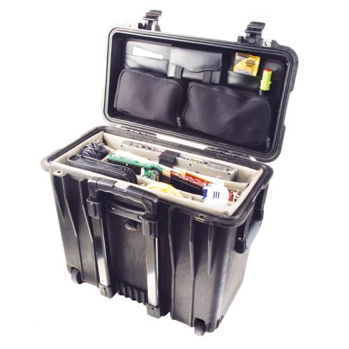  Pelican 1440 Case With Office Dividers and Lid Organizer (Black)