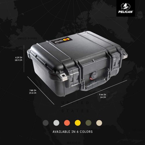  Pelican 1400 Camera Case With Foam (Orange)