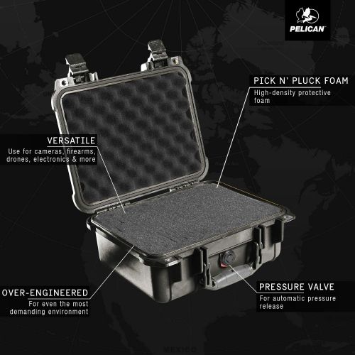  Pelican 1400 Camera Case With Foam (Orange)