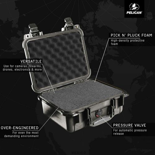  Pelican 1400 Camera Case With Foam (Silver)